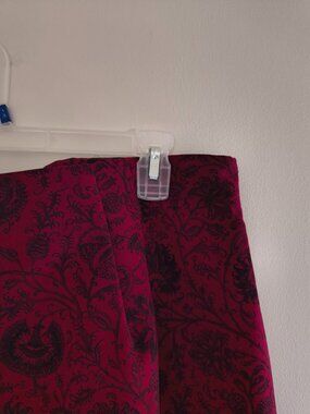 Vintage Red Paisley 90s Grunge Maxi Skirt